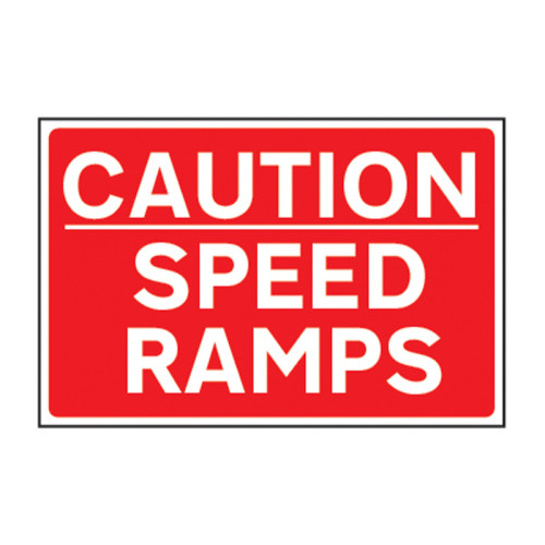 Caution Speed ramps 1.2mm Recyclable PP (600 x 450mm)