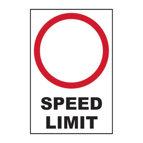 'Blank Speed Limit' Sign, 3mm Foamed PVC Board (400mm x 600mm)