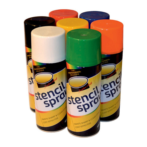 Industrial Stencil Spray, 400ml aerosol, White(DGN)