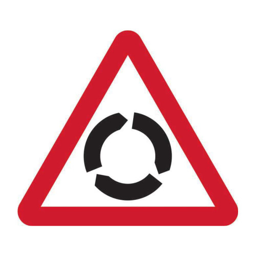 Roundabout ahead Road Sign (w/o channel)