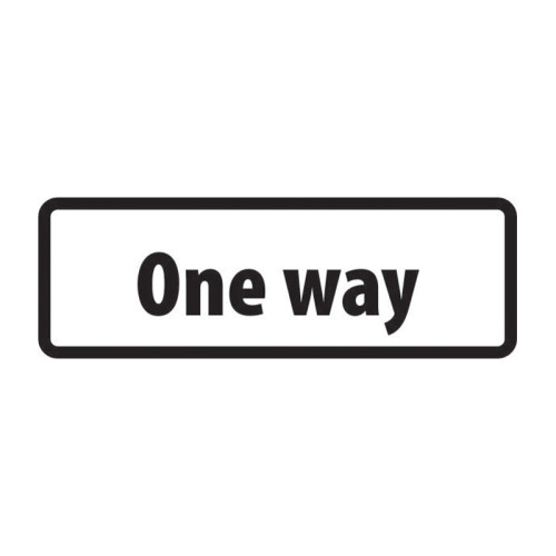 One Way' Supplementary Plate, Sign Only (685mm x 275mm)