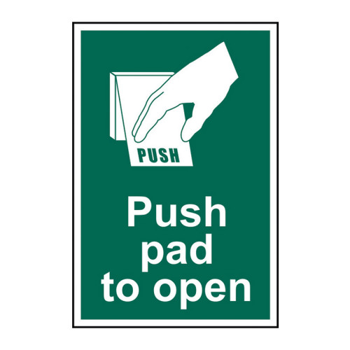 Push pad to open 1.2mm Recyclable PP (100 x 150mm)