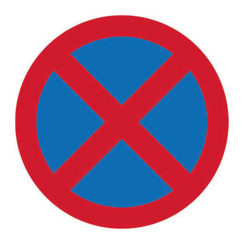 No stopping Road Sign (with channel)