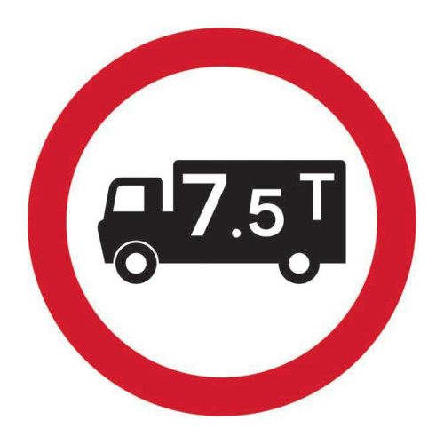 7.5 T Weight Restriction Road Sign (with channel)
