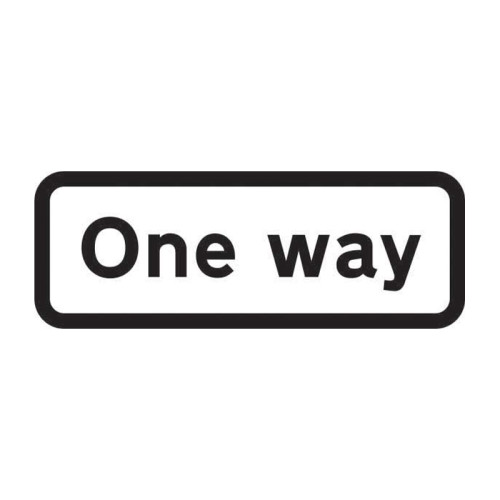659 x 188mm One Way Road Sign (w/o channel)