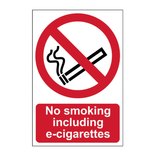 No smoking including e-cigarettes - Self Adhesive PP (200 x 300mm)