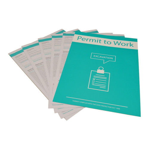 Permit to Work Forms - Excavation - Pack of 10