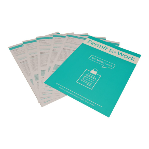 Permit to Work Forms - Breaking Lines - Pack of 10