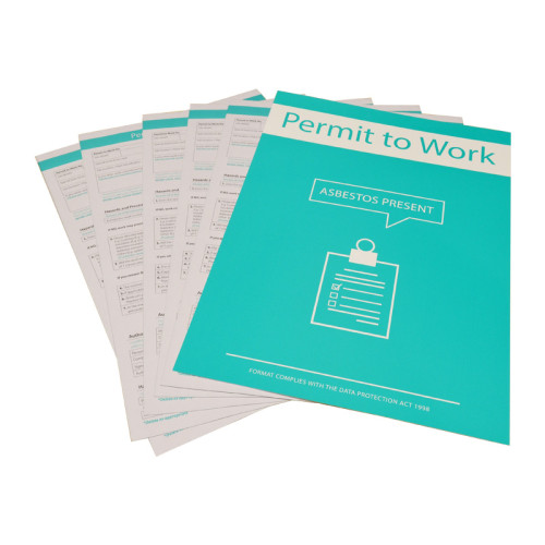 Permit to Work Forms - Asbestos Present - Pack of 10