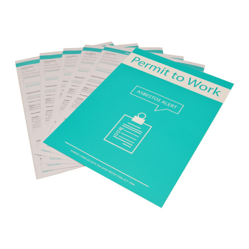 Permit to Work Forms - Asbestos Alert - Pack of 10