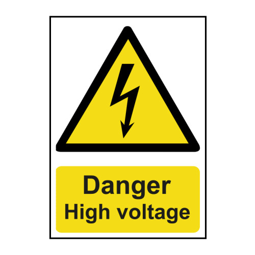 Danger High voltage 1.2mm Recyclable PP (297 x 420mm)