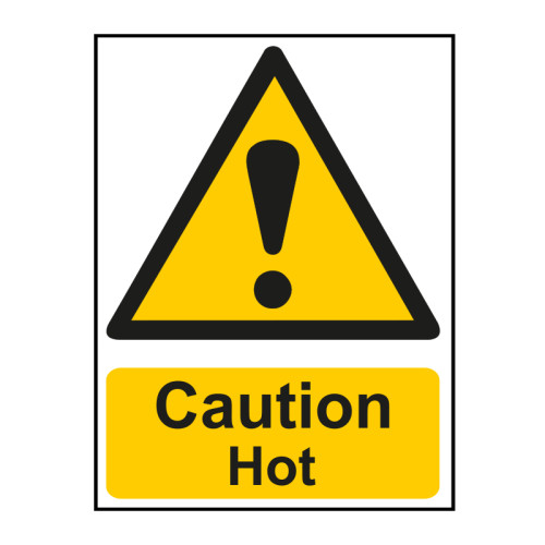 Caution Hot 1.2mm Recyclable PP (300 x 400mm)