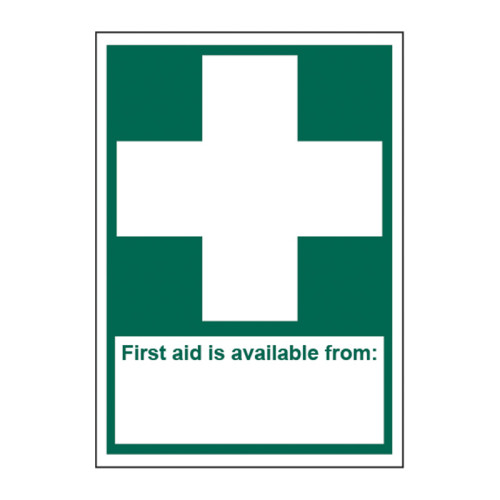 First aid is available from: 1.2mm Recyclable PP (297 x 420mm)