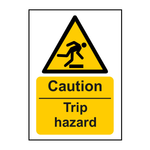 Caution Trip hazard - RPVC (297 x 420mm) 15039