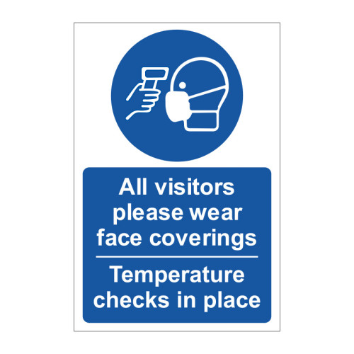 All visitors please wear face coverings / Temperature checks in place 1.2mm Recyclable PP (200 x 300mm)