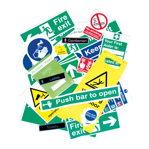 Health And Safety Signage Pack, Self Adhesive Vinyl