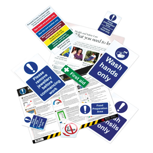 Catering Signage Pack, Self Adhesive Vinyl / Non Adhesive 1mm Rigid PP Board