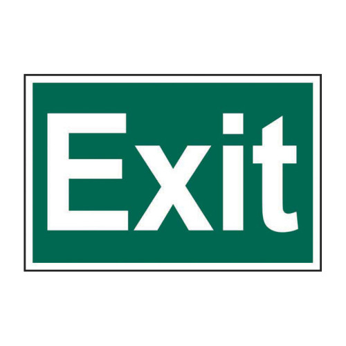 Exit (text only) - 1.2mm Recyclable PP (300 x 200mm)