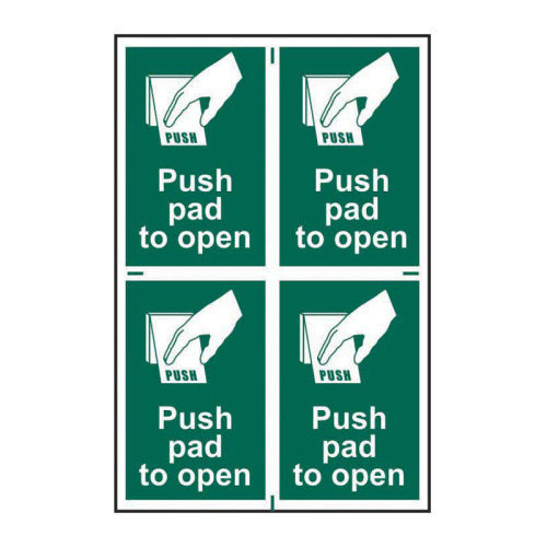 Push pad to open - 1.2mm Recyclable PP (200 x 300mm)