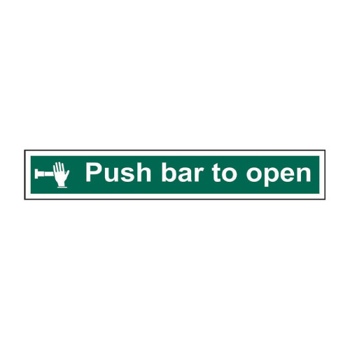 Push bar to open - 1.2mm Recyclable PP (600 x 100mm)