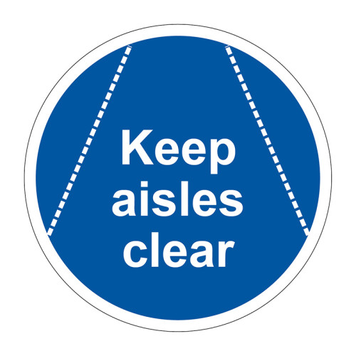 'Keep Aisles Clear' Floor Graphic (400mm dia)