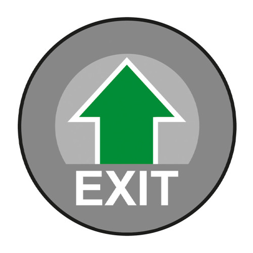 'Exit (With Arrow)' Floor Graphic (400mm dia)