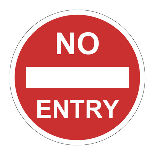 'No Entry' Floor Graphic (400mm dia)