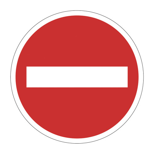 'No Entry Symbol' Floor Graphic (400mm dia)