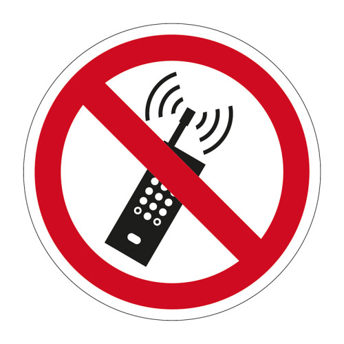 'No Mobile Phones Symbol' Floor Graphic (400mm dia)