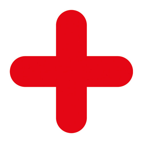 'X Symbol' Floor Signal, Red, (300mm x 300mm) Pack of 10