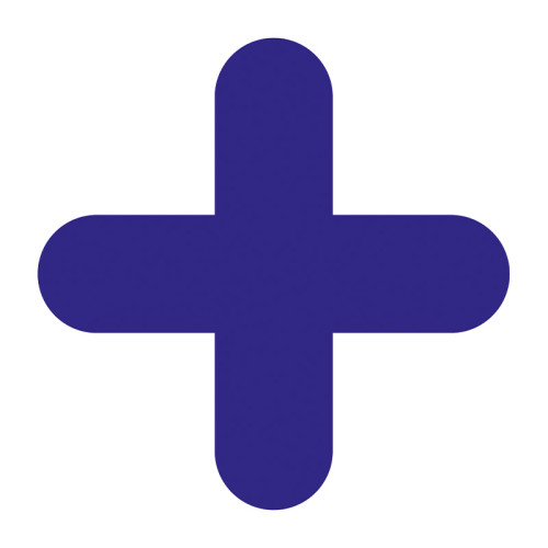 'X Symbol' Floor Signal, Blue, (300mm x 300mm) Pack of 10