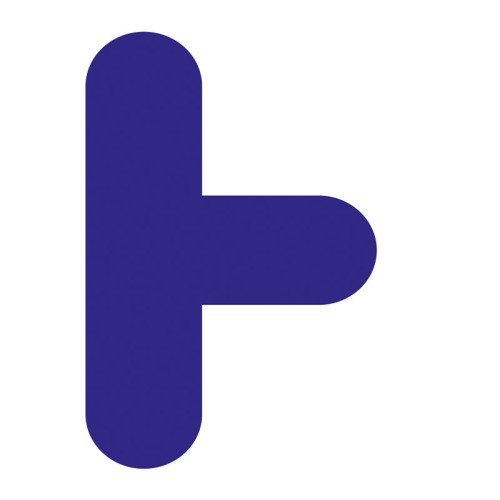 'T Symbol' Floor Signal, Blue, (300mm x 200mm) Pack of 10