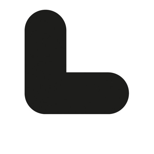 'L Symbol' Floor Signal, Black, (200mm x 200mm) Pack of 10