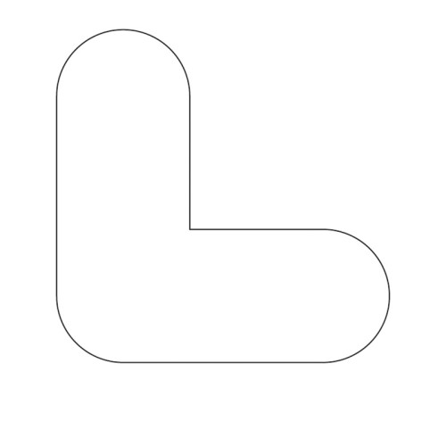 'L Symbol' Floor Signal, White, (200mm x 200mm) Pack of 10