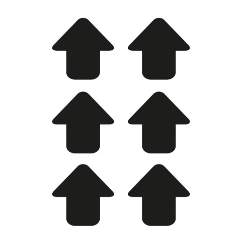 'Arrow' Floor Signal, Black, (90mm x 90mm) Pack of 100