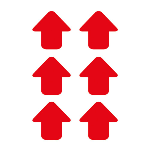 'Arrow' Floor Signal, Red, (90mm x 90mm) Pack of 100