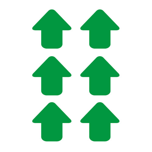 'Arrow' Floor Signal, Green, (90mm x 90mm) Pack of 100