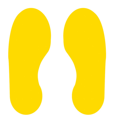 'Footprint' Floor Signal, Yellow, (300mm x 100mm) 5 Pairs