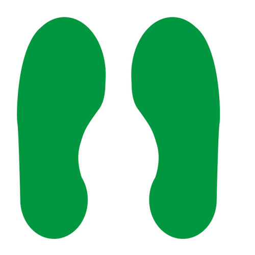 'Footprint' Floor Signal, Green, (300mm x 100mm) 5 Pairs