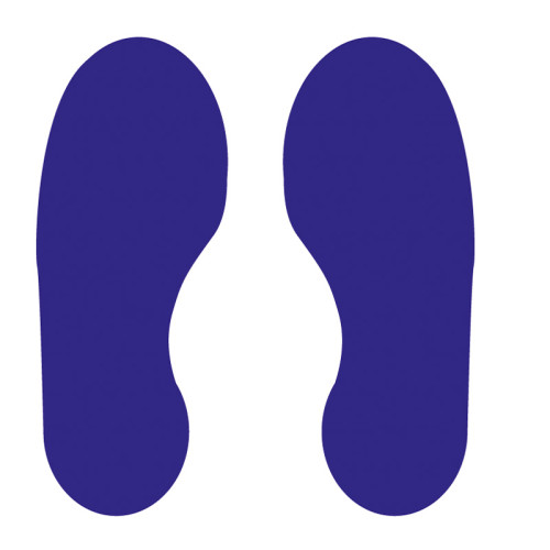 'Footprint' Floor Signal, Blue, (300mm x 100mm) 5 Pairs