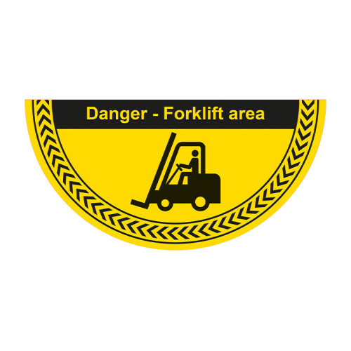 'Danger Forklift Area' Floor Graphic (750mm x 375mm)
