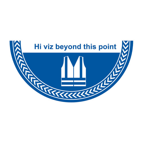 Hi Viz Beyond This Point' Floor Graphic (750mm x 375mm)