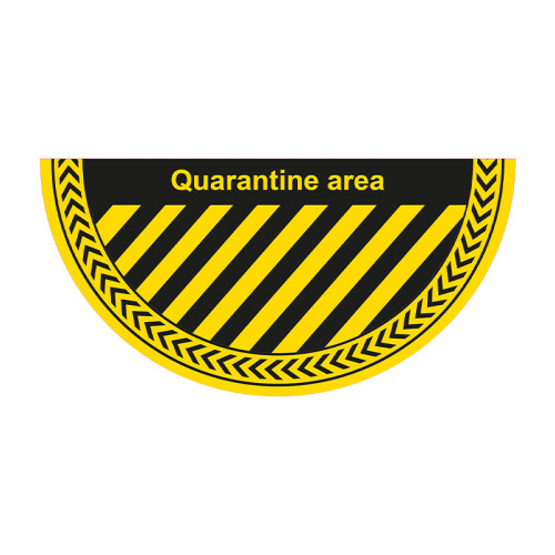 'Quarantine Area' Floor Graphic (750mm x 375mm)