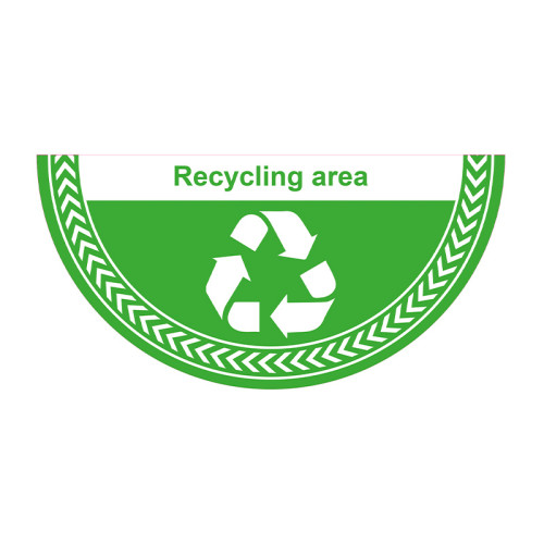 'Recycling Area' Floor Graphic (750mm x 375mm)