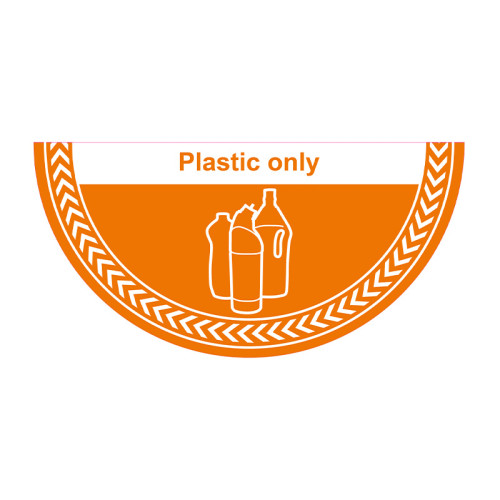 'Plastic Only' Floor Graphic (750mm x 375mm)