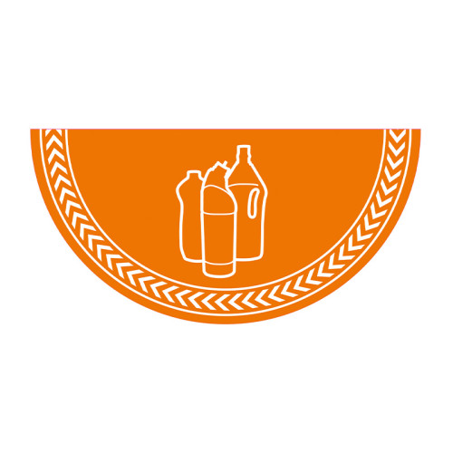 'Plastic Only' Symbol Floor Graphic (750mm x 375mm)