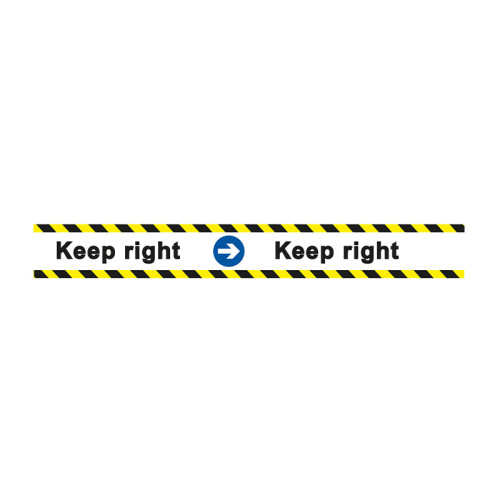 'Keep Right' Floor Graphic (800mm x 100mm)