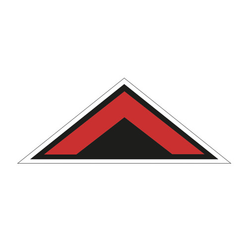 'Red Arrow Chevron Symbol' Floor Graphic (500mm x 200mm)