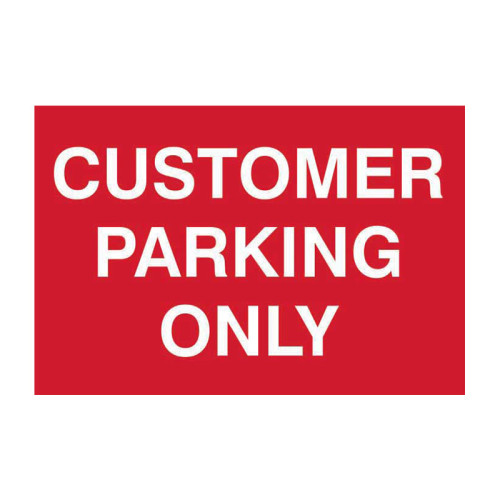 Centurion - Customer parking only - 1.2mm Recyclable PP (300 x 200mm)