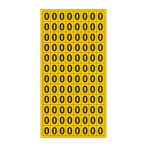 Figure 0 - Vinyl Sheet - 14mm x 19mm - Black/Yellow